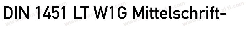 DIN 1451 LT W1G Mittelschrift字体转换